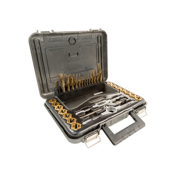 Richelieu Hardware (46-Piece) Titanium Nitride Coated Tap, Die, and Drill Set 301380BLUE