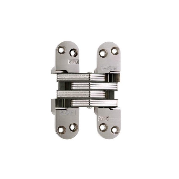 Richelieu 4 58inch 117 mm x 1 18inch 29 mm Full Mortise Concealed Hinge, Satin Nickel 429218185