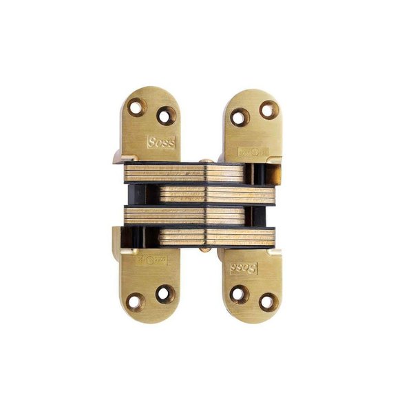 Richelieu 5 12inch 140 mm x 1 38inch 35 mm Full Mortise Concealed Hinge, Satin Brass 429220160