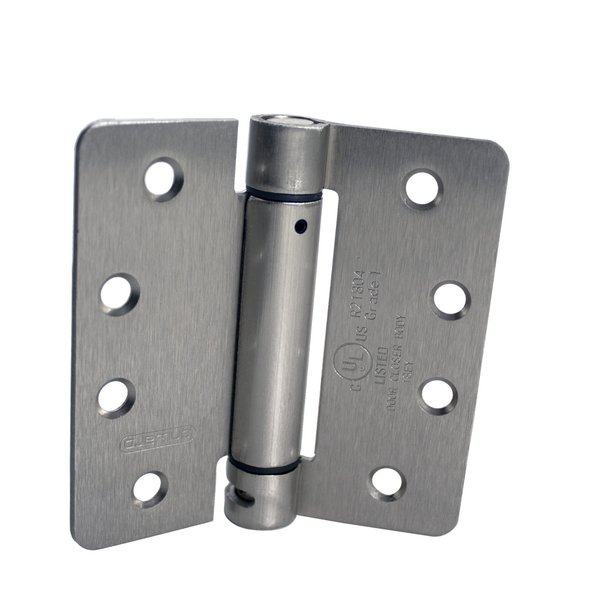 Richelieu 4inch 102 mm Full Mortise Adjustable Spring Hinge, Stainless Steel 51822SSB1