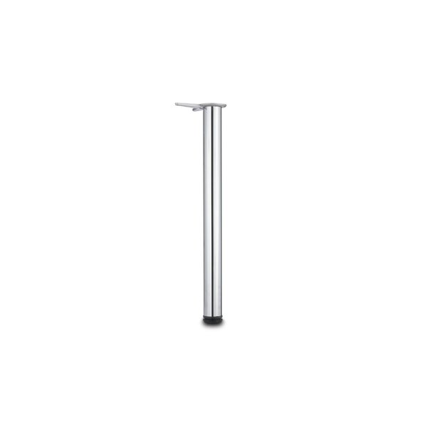 Richelieu Hardware Adjustable Table Leg, 27 1/2 in (700 mm), Chrome, PK 4 615710140