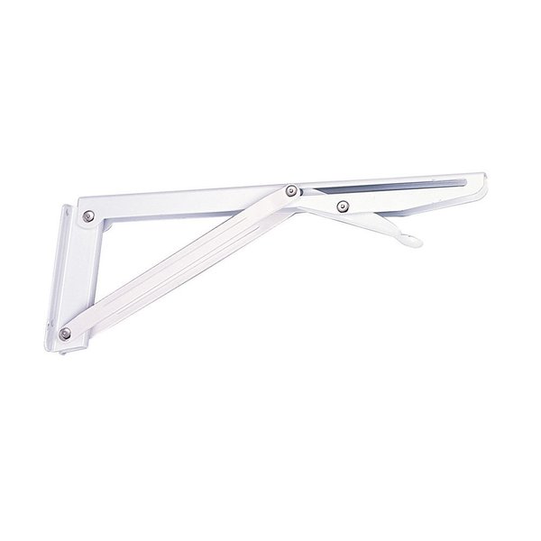 Richelieu 12 in 305mm Folding Support Bracket with Extension, White Finish 657730