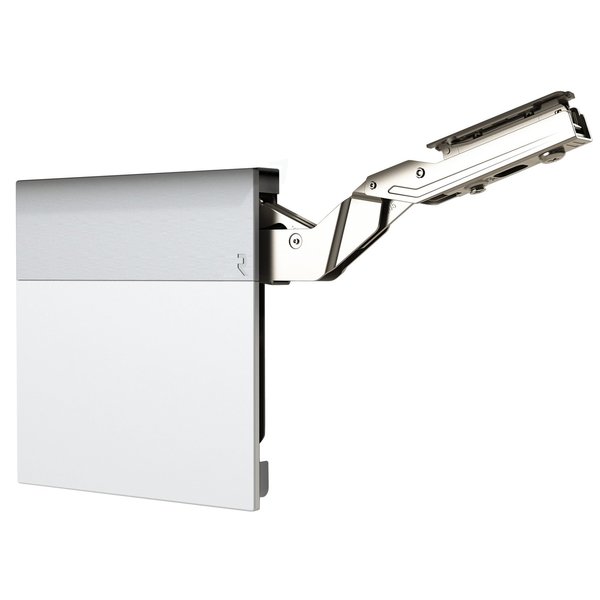 Richelieu Atmos 107 Degree LightDuty SoftClose LiftUp Hinge for Frameless Cabinet, White and Gray AT00LD30