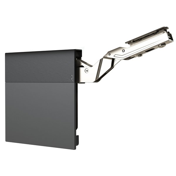 Richelieu Atmos 107 Degree MediumDuty SoftClose LiftUp Hinge for Frameless Cabinet, Dark Gray AT00MD100