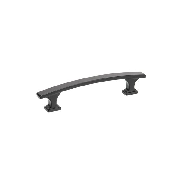 Richelieu Hardware 3 3/4-inch (96 mm) Center to Center Matte Black Transitional Cabinet Pull BP5254096900