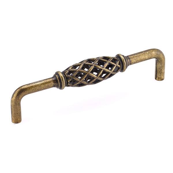 Richelieu Hardware 5-1/16 in. (128 mm) Center-to-Center Regency Brass Traditional Drawer Pull BP767128R3