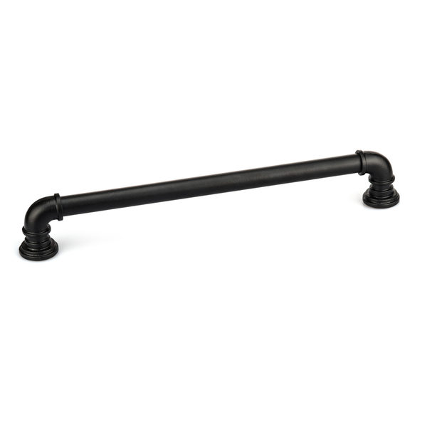 Richelieu Hardware 15-1/8 in. (384 mm) Center-to-Center Matte Black Forged Iron Eclectic Barn Door Pull BP9547384900