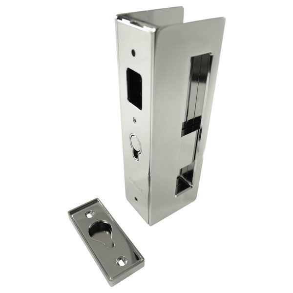 Richelieu Hardware CL400 Cavity Sliders Magnetic Pocket Door Handle, Passage, Satin Chrome CL400B0033