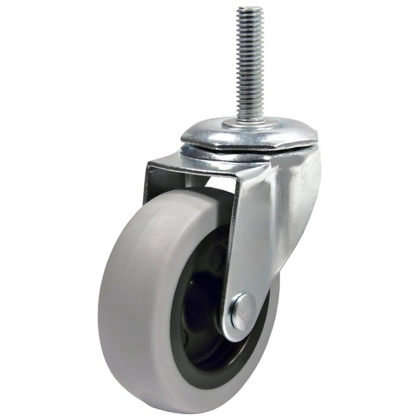 Madico Industrial Casters for General Use, Swivel Without Brake, with Threaded Stem, Gray F24732