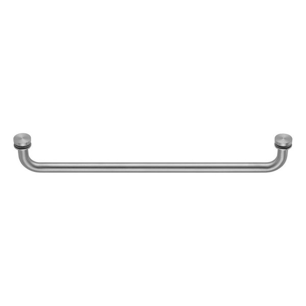 Richelieu 18inch 457 mm Center to Center Round Towel Bar for Glass Door, Brushed Nickel SDTRDS07518195
