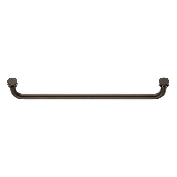 Richelieu 18inch 457 mm Center to Center Round Towel Bar for Glass Door, OilRubbed Bronze SDTRDS07518ORB