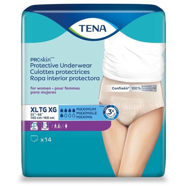 Tena Disposable Underwear Female X-Large, Maximum, PK 56 73040