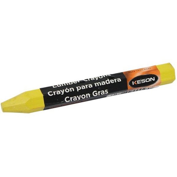 The Brush Man Lumber Crayon - Yellow, Fade & Weather-Resistant, 12PK  MARKING CRAYONY
