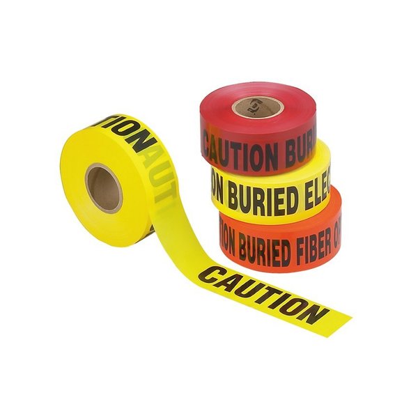 HY-KO Yellow Safety and Caution Tape, 3 x 200' Roll 