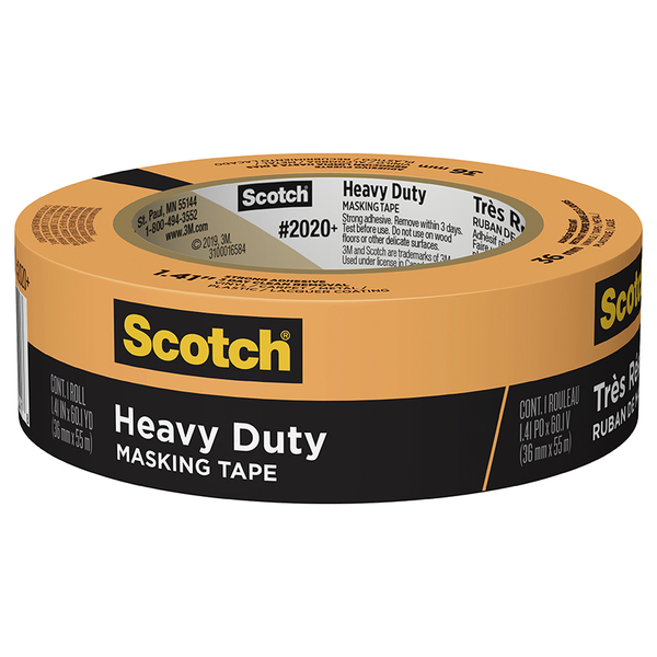 Scotch 1.41 x 60 Yds Orange Scotch Heavy Duty Masking Tape 2020+