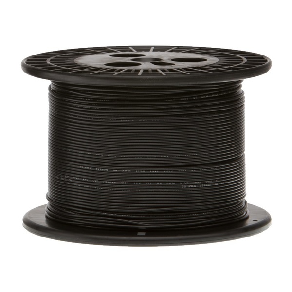 16 AWG Gauge SXL Automotive Stranded Hook Up Wire, 1000 ft Length, Black,  0.118 Diameter, 60 Volts