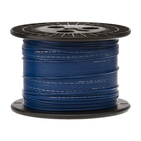 18 AWG Gauge Stranded Hook Up Wire, 500 ft Length, Blue, 0.0403 Diameter,  GPT, 60 Volts