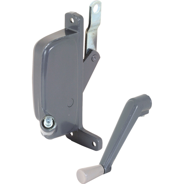Prime-Line H 3673 Stanley Awning Operator, Gray, Left Hand, 2-3/16 In.  Offset Link (Single Pack) - Window Latches 