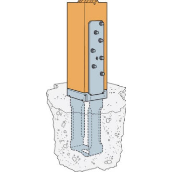 Simpson Strong-Tie 4X4 Standoff Base CBSQ44-SDS2 | Zoro