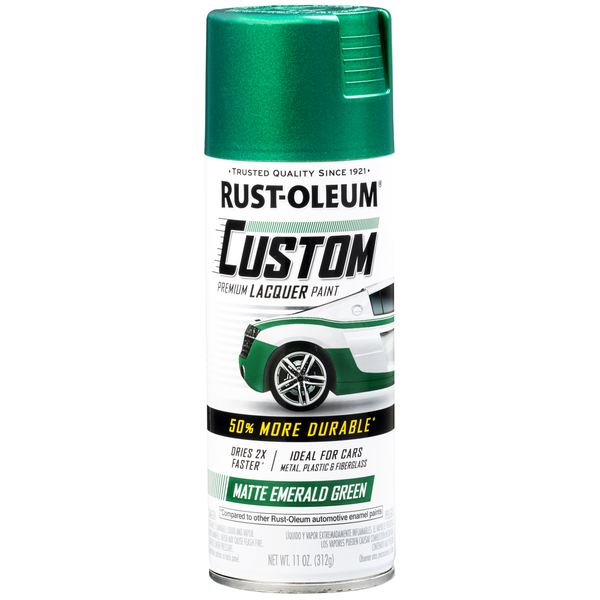 Rust-Oleum 323349-6PK Automotive Custom Lacquer Spray Paint, 11 oz, Gloss Neon Green, 6 Pack