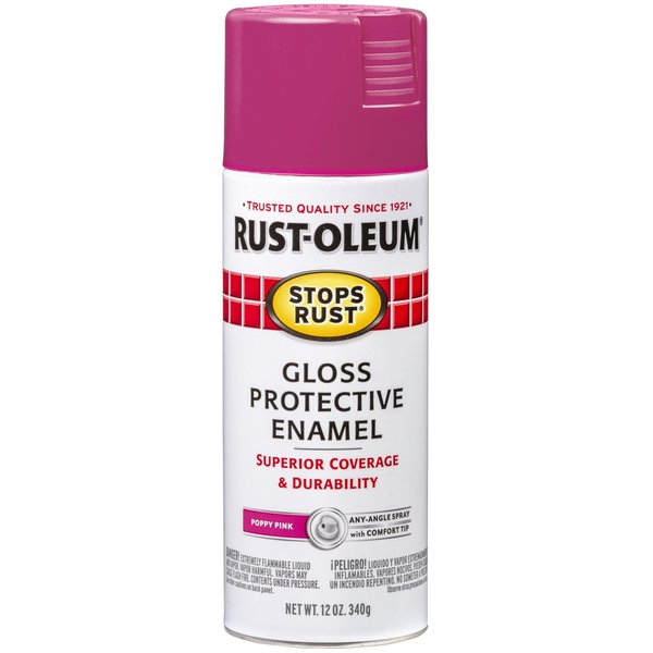 Rust-Oleum Poppy Pink, Gloss, 12 oz 347026