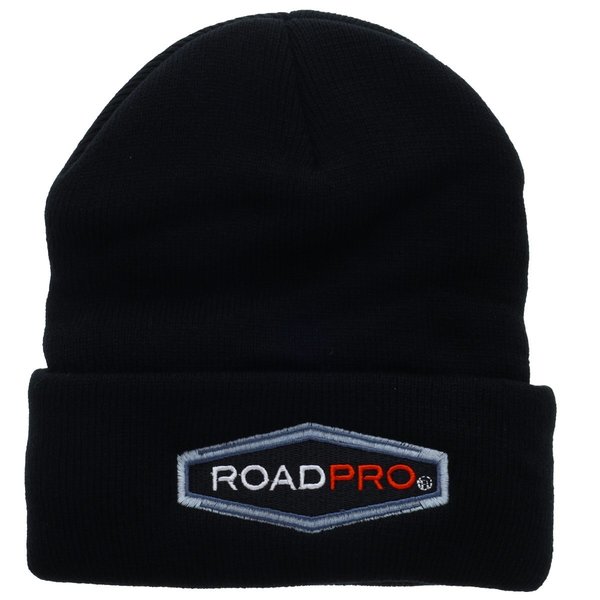 Roadpro Trucker Hat Comfort Knit Beanie Cap Cuffed Winter Knit Hat Black  ROADPROHAT