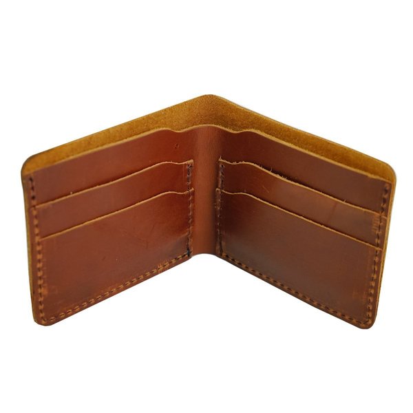 Knox Bifold Leather Wallet in Saddle