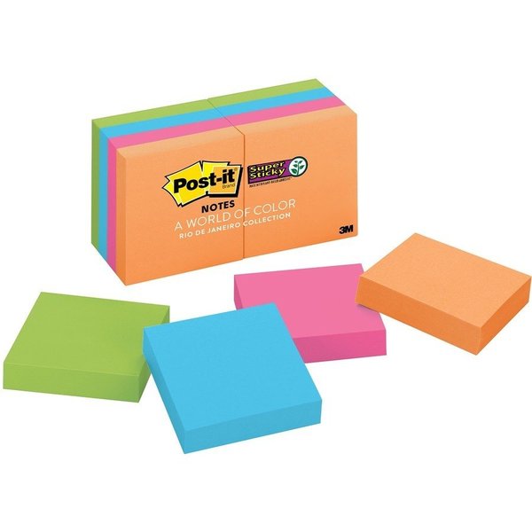 Post-it Super Sticky Rio de Janeiro Notes - 4/pk