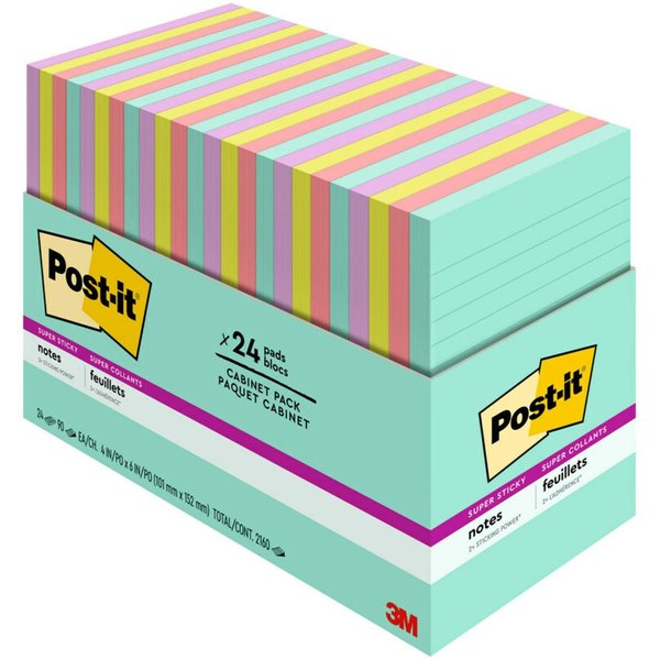 Lined Sticky Notes 3X3 Sticky Notes with Lines Self-Stick Notes Bright  Color 4 P