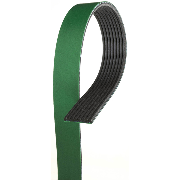 Gates Heavy Duty V-Ribbed Belt, 122.17 Outside Length, 1.087 Top Width, 8 Ribs K081223HD