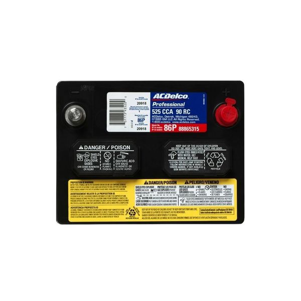 Acdelco Vehicle Battery, 86P 86P