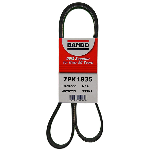 Bando Rib Ace Precision Engineered V-Ribbed Belt - Main Drive, 7PK1835 7PK1835