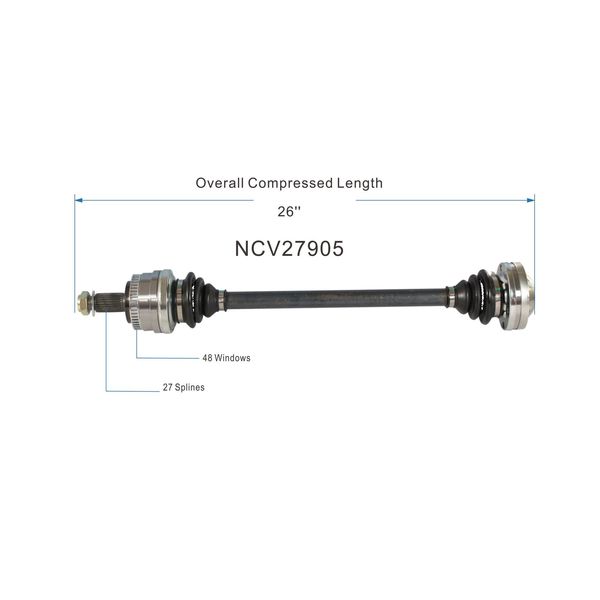 Gsp Cv Axle Assembly, NCV27905 NCV27905