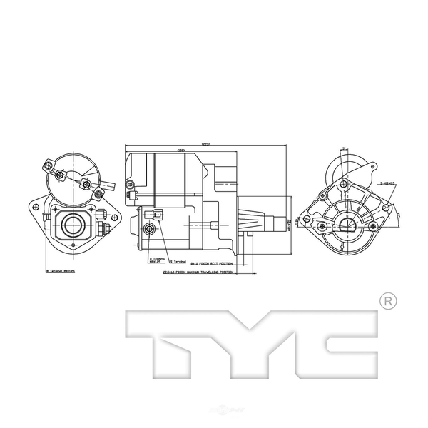 Tyc Starter Motor, 1-17893 1-17893