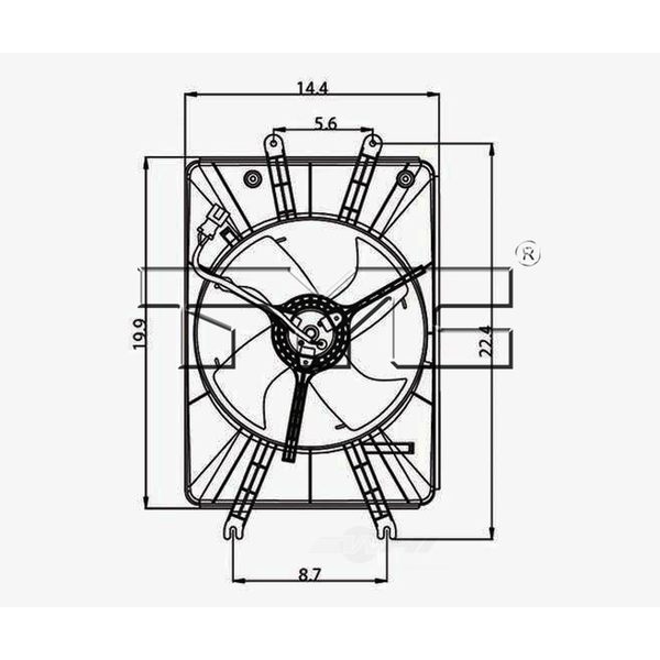 A/C Condenser Fan Assembly, 610620