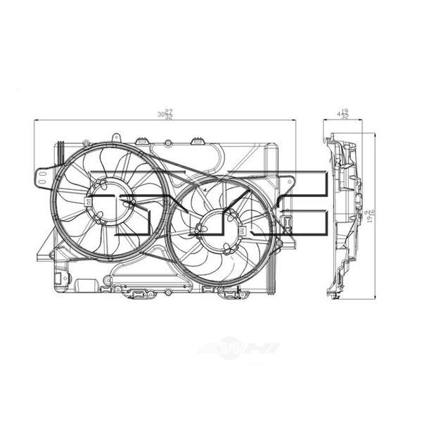 Dual Radiator and Condenser Fan Assembly, 622610