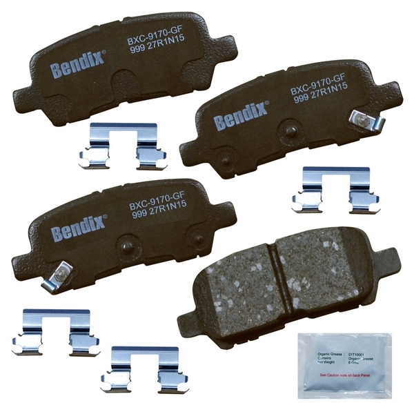 Bendix Bendix Premium Copper Free Ceramic BPR Disc Brake Pad - Rear, CFC999 CFC999