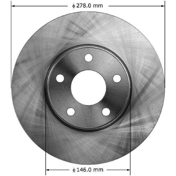 Bendix Front Brake Rotor, PRT5988 PRT5988