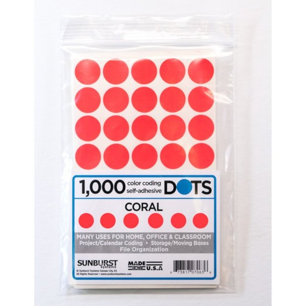 Sunburst Systems 7060 Labels Color Coding Ocean Blue 1000 Dots