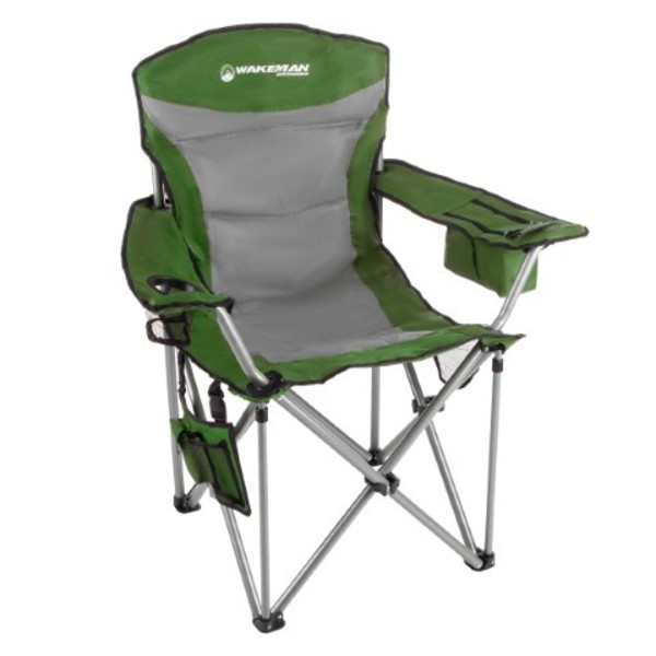 Leisure Sports Heavy Duty Camp Chair with 850-pound Weight Capacity and  Carrying Bag for Camping, Fishing (Green) (684569AGL)