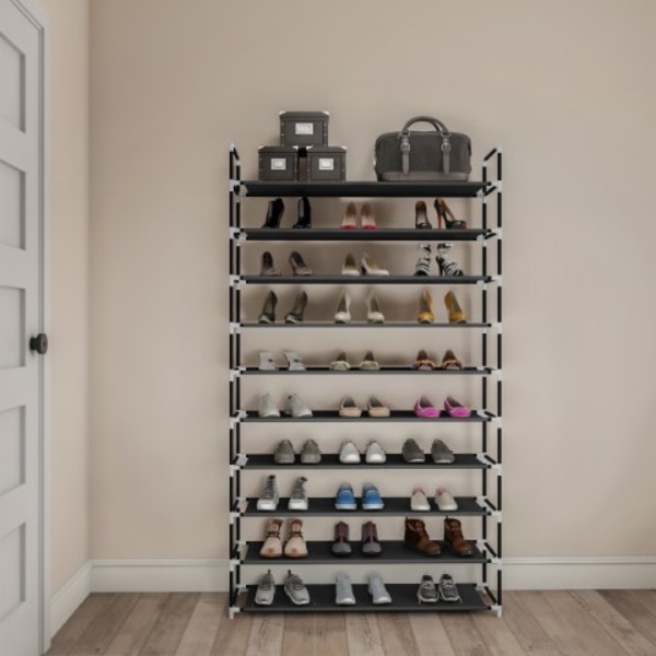 Hastings Home 10-tier Shoe Rack Storage for Sneakers, Heels, Flats