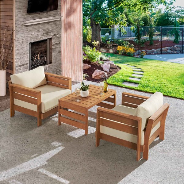 Alaterre Furniture Barton Weather-Resistant Set of 2 Outdoor Patio  Furniture Set with 2 Chairs and Small Coffee Table 80-OUTD-WD-CH-SET2