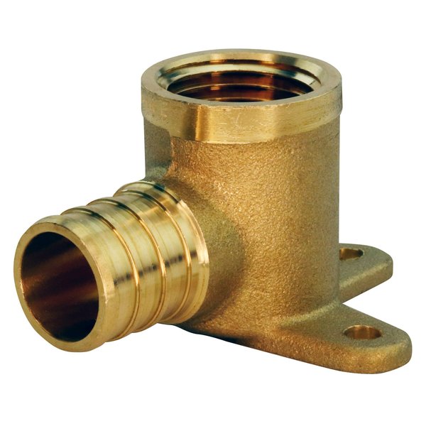 Pipe Fitting Insert Reducing Elbow, Female, Poly, 1 x 3/4-In