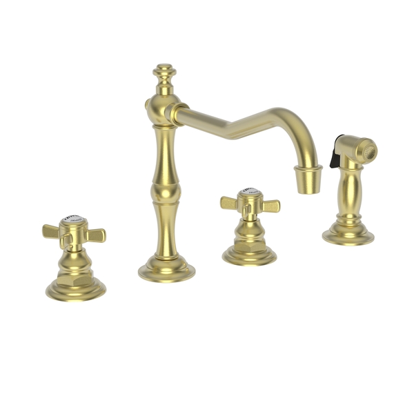 Newport Brass Kitchen Faucet With Side Spray in Satin Brass (Pvd) 946/04