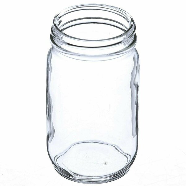 Tricorbraun 8 Oz Glass Jar, Round, Flint, 58-400 Gpi Finish Economy 012102