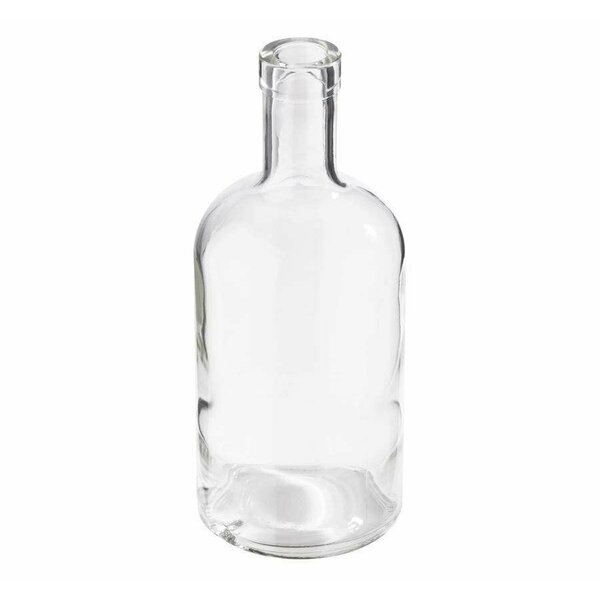 750 ml Clear Glass St. Louis Oval Liquor Bottle 21.5 mm Bar Top Neck Finish