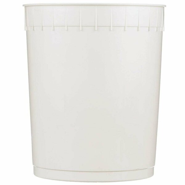 Tricorbraun 3 Gal Ldpe Light Weight Open Head Pail, Round, White, No Hole For Handle 039157