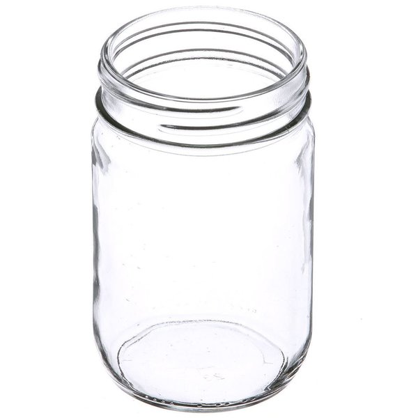 Tricorbraun 12 oz Clear Glass Round Economy Jar- 70-450 Neck Finish 012958