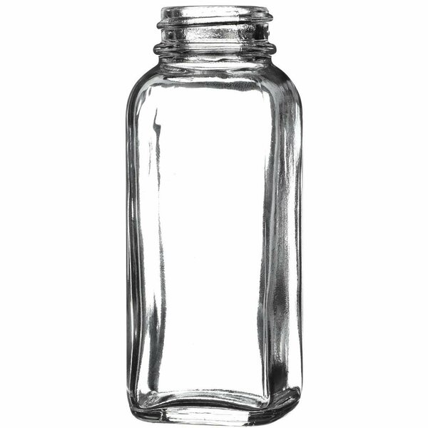 Tricorbraun 4 Oz Glass Jar, Square, Flint, 33-400 Gpi Finish French Square 011732