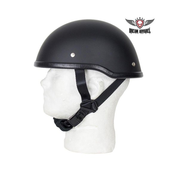 Whole-In-One Flat Black Motorcycle Novelty Skull Cap Helmet